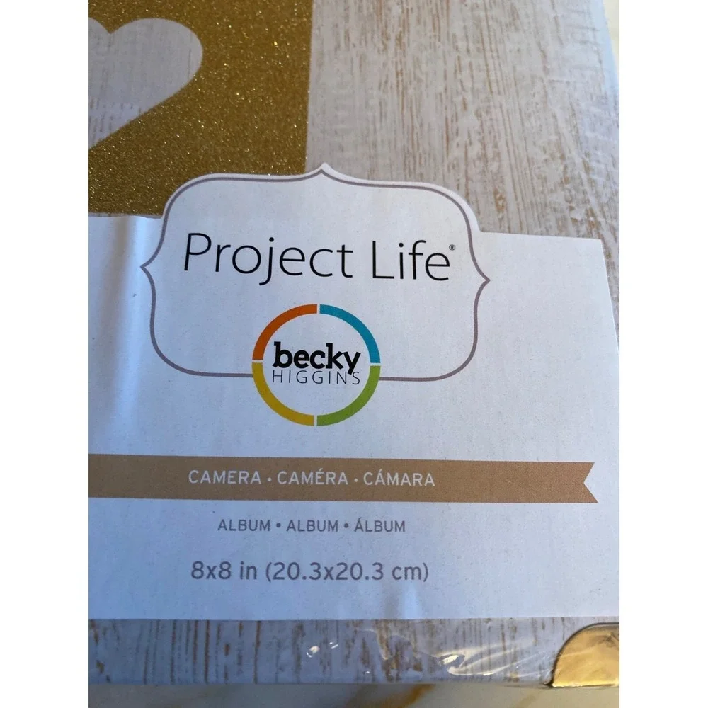 NEW Project Life Heidi Swapp 8 X‎ * inch Album Gold Gray Sparkle